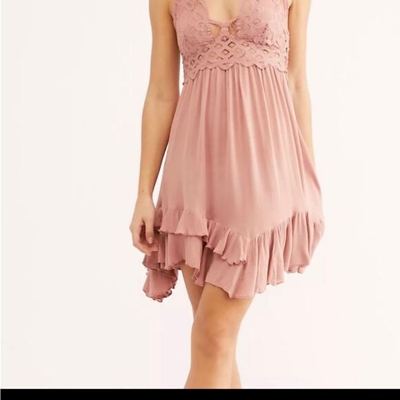 Free People Adella Slip dress in Rose NWT - Picture 5 of 8